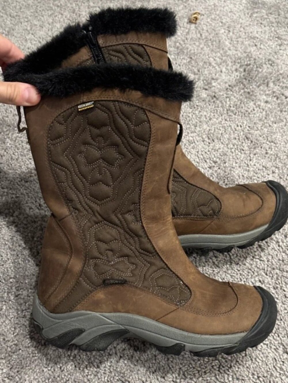 Keen Betty II Winter Boots Women's Sz 8.5 Waterproof Warm Insulated Zipper Brown